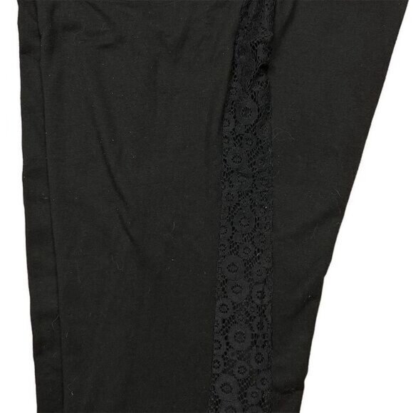 EUC Torrid Plus Size Women's Black Lace Trim Jogger Pants Black Size 3 - Picture 5 of 12